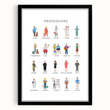 Professions Educational Wall Art - Kids' Learning Poster