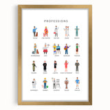 Professions Educational Wall Art - Kids' Learning Poster