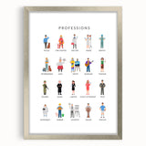 Professions Educational Wall Art - Kids' Learning Poster