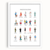 Professions Educational Wall Art - Kids' Learning Poster
