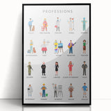 Professions Educational Wall Art - Kids' Learning Poster