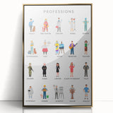 Professions Educational Wall Art - Kids' Learning Poster