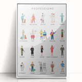Professions Educational Wall Art - Kids' Learning Poster