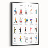 Professions Educational Wall Art - Kids' Learning Poster