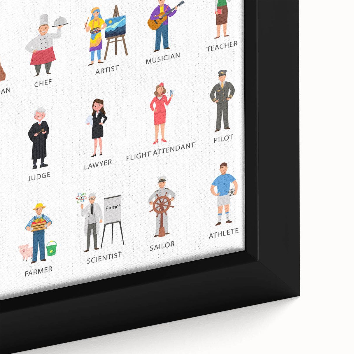 Professions Educational Wall Art - Kids' Learning Poster