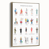 Professions Educational Wall Art - Kids' Learning Poster