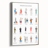 Professions Educational Wall Art - Kids' Learning Poster