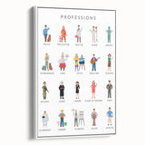 Professions Educational Wall Art - Kids' Learning Poster