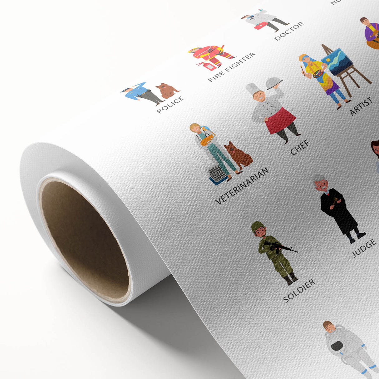 Professions Educational Wall Art - Kids' Learning Poster