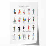 Professions Educational Wall Art - Kids' Learning Poster