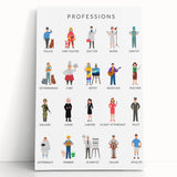 Professions Educational Wall Art - Kids' Learning Poster