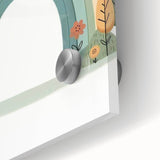 Pastel Rainbow & Nature Print - Personalized Kids Art