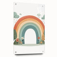 Pastel Rainbow & Nature Print - Personalized Kids Art