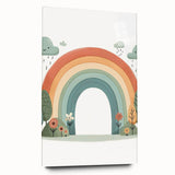 Pastel Rainbow & Nature Print - Personalized Kids Art