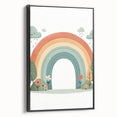 Pastel Rainbow & Nature Print - Personalized Kids Art