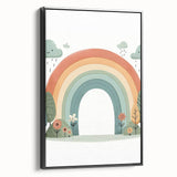 Pastel Rainbow & Nature Print - Personalized Kids Art