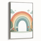 Pastel Rainbow & Nature Print - Personalized Kids Art