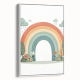Pastel Rainbow & Nature Print - Personalized Kids Art
