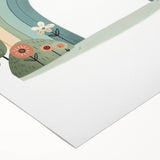 Pastel Rainbow & Nature Print - Personalized Kids Art