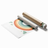 Pastel Rainbow & Nature Print - Personalized Kids Art