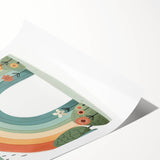 Pastel Rainbow & Nature Print - Personalized Kids Art