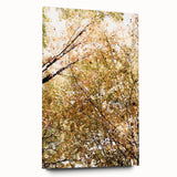 Large abstract wall art on acrylic glass depicting autumnal shades, ideal for bedroom or dining room decor.