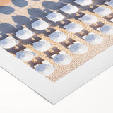 Art deco poster featuring a summer scene with vibrant warm hues on rolled canvas, ideal for dining room wall art.