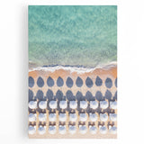 Large black and white stretched canvas depicting a summer theme, ideal for kitchen wall art.