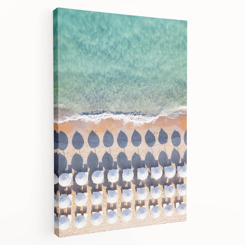 Large canvas print depicting a summer scene with warm orange and yellow tones, suitable for kitchen wall art.