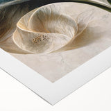 Abstract floral wall art on rolled canvas showcasing vibrant colors and intricate patterns, ideal for modern home decor, packaged securely for delivery.