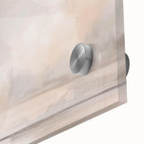 Close-up of vibrant abstract landscape wall art, showcasing rich colors and fluid shapes on acrylic glass, perfect for modern home decor accents.