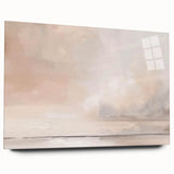 Abstract landscape wall art displayed in a sleek acrylic glass frame, showcasing vibrant colors and intricate details, ideal for modern home decor.