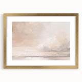 Abstract landscape wall art framed in gold, showcasing vibrant colors and textured details, perfect for enhancing modern home decor.