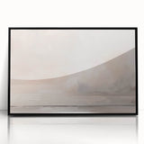 Framed abstract landscape wall art in black acrylic, showcasing vibrant colors and dynamic shapes, perfect for modern home decor or office spaces.