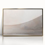 Framed abstract landscape wall art featuring vibrant gold accents and a modern design, perfect for enhancing contemporary home decor. This piece adds elegance and sophistication to any room.