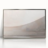 Framed abstract landscape wall art featuring vibrant silver and blue tones, designed to enhance modern home decor with a sleek acrylic finish.
