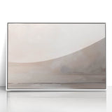 Framed acrylic wall art displaying an abstract landscape with vibrant colors, prominently featuring shades of blue and green, ideal for modern home decor.