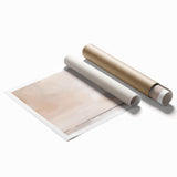 Abstract landscape wall art print showcasing vibrant colors and dynamic shapes, rolled for shipping in a protective cardboard tube, perfect for contemporary decor.