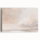 Abstract landscape wall art on stretched canvas, showcasing vibrant colors and fluid shapes, ideal for modern home decor, enhancing any living space's aesthetic.