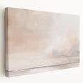 Abstract landscape wall art on stretched canvas, showcasing vibrant colors and fluid shapes, perfect for modern home décor. Side view highlights the canvas depth and quality.