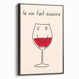 Black and white vintage poster art of a landscape on framed canvas, ideal for bedroom wall decor.