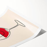 Extra large rolled print featuring line art flowers in black and white, ideal for large living room wall art.