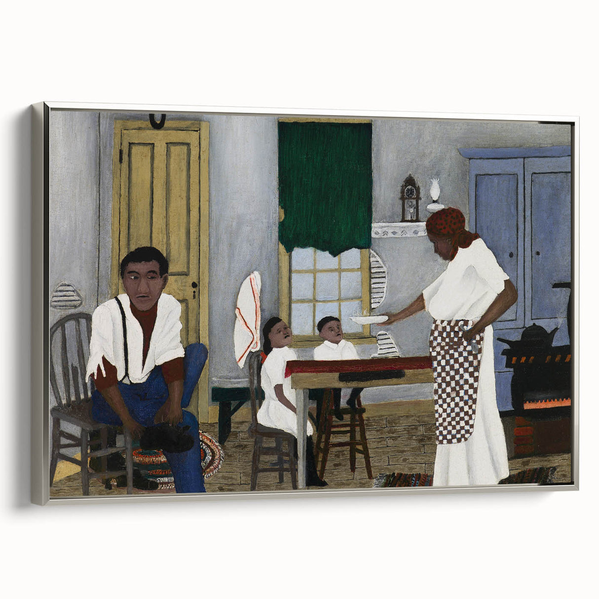 Vintage Family Scene - Modern Wall Art of Sunday Morning Breakfast