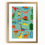 Fun Boys Room Wall Art – Colorful Dinosaur Collection for Kids Rooms