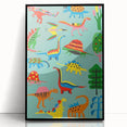 Fun Boys Room Wall Art – Colorful Dinosaur Collection for Kids Rooms