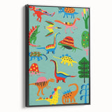 Fun Boys Room Wall Art – Colorful Dinosaur Collection for Kids Rooms