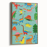 Fun Boys Room Wall Art – Colorful Dinosaur Collection for Kids Rooms
