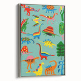 Fun Boys Room Wall Art – Colorful Dinosaur Collection for Kids Rooms