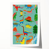 Fun Boys Room Wall Art – Colorful Dinosaur Collection for Kids Rooms