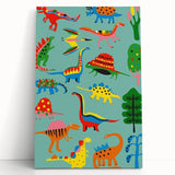 Fun Boys Room Wall Art – Colorful Dinosaur Collection for Kids Rooms
